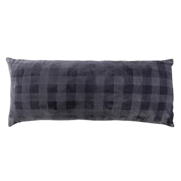 Black Plaid Body Pillow
