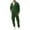 Mens Two Piece Sets - A03 Army Green, variant on Maqroz Breathable Men's Summer 2-Piece Suit Long Sleeve Zip Up Top and Straight Leg Pants Fashion Lapel Color Block Workout Sets for Racing