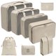 thumbnail image 1 of Juego organizador de viaje de 8 piezas: ¡cubos de embalaje para un viaje eficiente! Bolsa ordenada para zapatos, 1 of 11