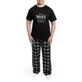 thumbnail image 5 of CafePress - Im The Boss Shes Not Around Men's Dark Pajamas - Men's Dark Loose Fit Cotton Pajama Set, 5 of 7