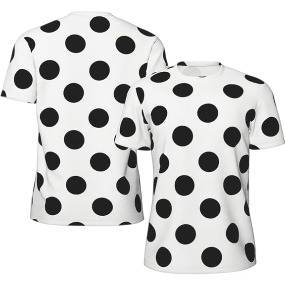 Bibifish Mens T-Shirt Graphic Polka Dot Print Crew Neck Short Sleeve Tshirts Minimalist Casual Daily Wear Tee