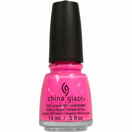 China Glaze Nail Lacquer with Hardeners, Hang-Ten Toes, 0.5 fl oz