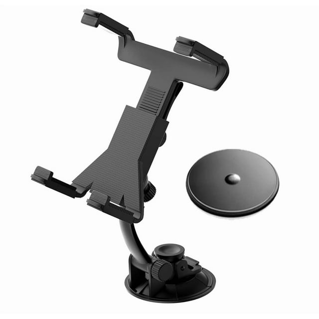Ramtech Car Truck GPS Tablet Windshield Mount, Suction Cup Holder with Adjustable Bracket and 90mm Dashboard Disc, Fits Device & Magnetic Mount for Rand McNally OverDryve 7 7c 7 RV 7 8 Pro, WMB7K
