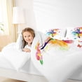 thumbnail image 3 of Castle Fairy Cute Ballerina Print Queen Comforter Set 3 Pieces,Watercolor Butterfly Pattern Comforter Sets Queen,Purple Pink,Grey Reversible,1 Comforter and 2 Pillowcases, 3 of 6