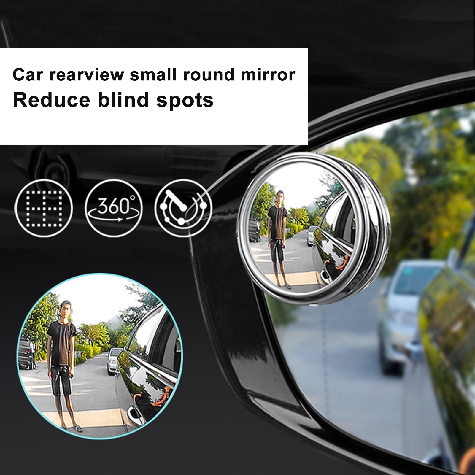 Blind Spot Mirror Round Stick On Extra Angle Easy Reverse Aid For Mazda