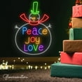 thumbnail image 3 of Glowneon Peace Joy Love Neon Sign, Peace Joy Love Led Sign, Custom Snowman Neon Light, 3 of 4