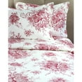thumbnail image 4 of Melange Home Printed Design Cotton Collection 400 Thread Count Red Toile Duvet Set 2 Piece Twin, 4 of 5