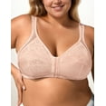thumbnail image 5 of SHARICCA Women's Minimizer Bra Front Closure Non Padded Full Coverage Wire-Free Bras Comfortable Wide Strap, Plus Size Bras PinkBeige 40DD, 5 of 8