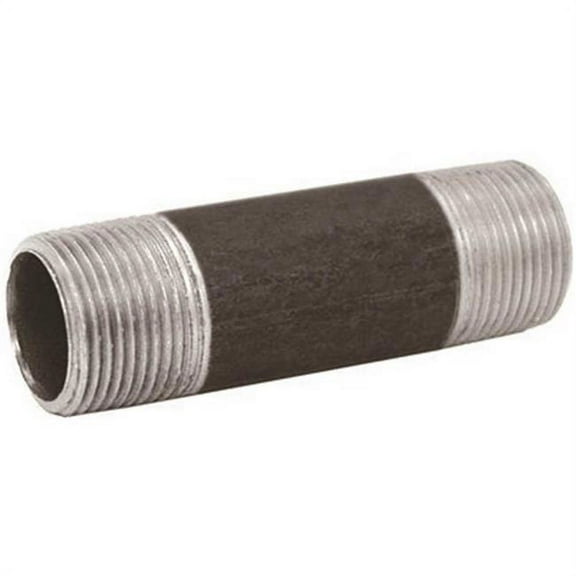 Beck 1/2" MNPT x 3-1/2" TBE Galvanized Steel Pipe Nipple Sch 40 0331015404