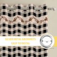 thumbnail image 6 of Western Texas Star Retro Kitchen Curtains Window Panels, Country Vintage Black Beige Plaid Insulated Window Treatment Curtain, Grommet Curtains for Bedroom/Living Room/Bathroom, 2 Piece 42"Wx63"L, 6 of 8