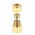 thumbnail image 3 of Uxcell G1/2 Female Thread x 12mm Tube OD Brass Compression Tube Fitting, 3 of 5