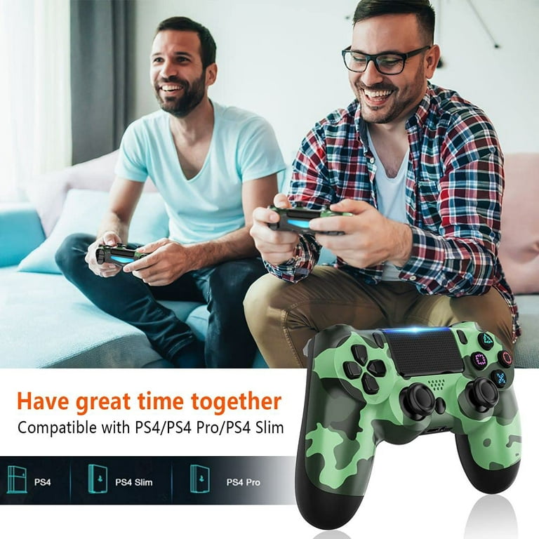 2 Pack Wireless Controller with Dual Vibrating Game Joysticks, Compatible  with Sony Playstation 4/Slim/Pro Console, The Best Joystick Gift for  Children 