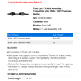 thumbnail image 2 of Front Left CV Axle Assembly - Compatible with 2006 - 2007 Chevy Malibu, 2 of 2