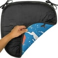 thumbnail image 4 of Goat Chair Seating Cushion, Repeating Pattern of Jumping Pose Drawn Abstract Animal with Horns, Soft Seat Pads for Office with Anti-slip Backing, 16"x16", Sea Blue Multicolor, by Ambesonne, 4 of 5