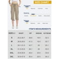 thumbnail image 5 of liyiyiyia Women Hiking Cargo Capris Pants Loose Fit Quick Dry Fishing Pants Casual Elastic Waist Lightweight Capri for Outdoor Travel, 5 of 7