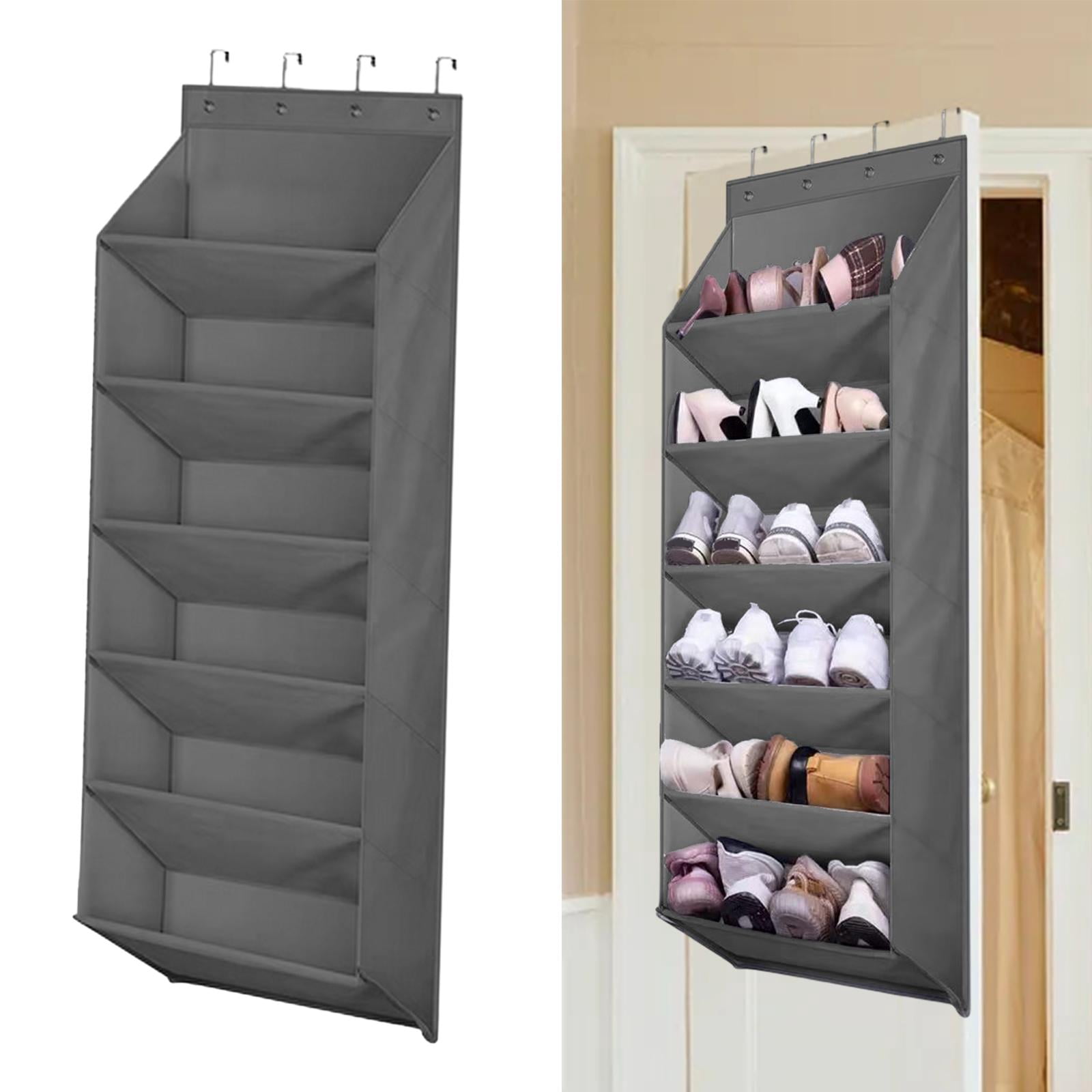 6 Tier Large Deep Pockets Door Shoe Rack Hanging Storage Bag for Closet Door