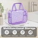 thumbnail image 5 of Bolsa de maquillaje UUYUUY PVC transparente impermeable para mujer, color morado, 5 of 7