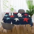 thumbnail image 3 of Yayeee Tablecloths 60" x 60" Rectangle Wrinkle Resistant Party Table Cover, Red White Stars, 3 of 8