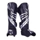 thumbnail image 3 of Espinilleras de Muay Thai Zulema Plata Negro para Kickboxing y Artes Marciales, 3 of 8