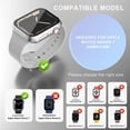 thumbnail image 3 of [2 Pack] for Apple Watch Series 8/7 45mm Case with Tempered Glass Screen Protector, Slim Guard Bumper Full Coverage Hard PC Cover for iWatch 45mm Accessories (Matte Silver, 45mm), 3 of 5