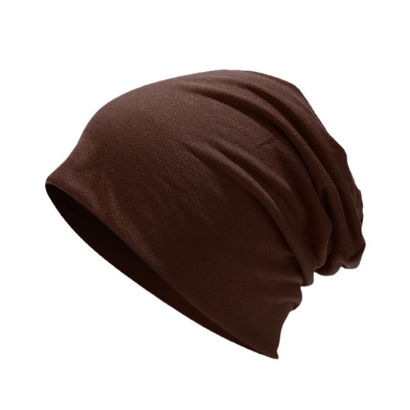comerut Beanie Hat Double-layers Thin Stretchy Slouchy Baggy Keep Warm Solid Color Spring Autumn Women Men Couple Skull Cap for Outdoor