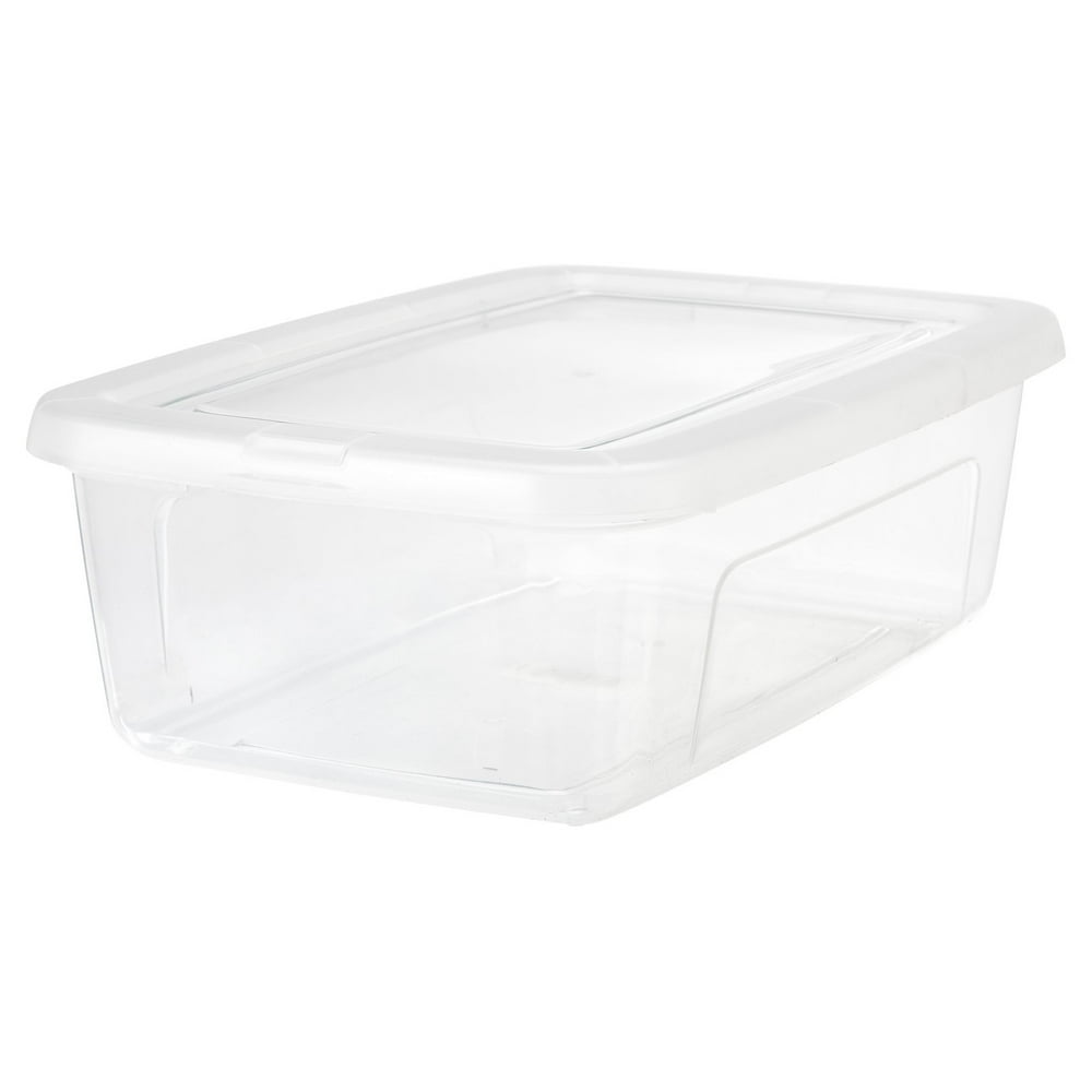 IRIS 6 Qt. Modular Plastic Storage Box, Clear Set of 10 - Walmart.com ...