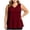 Wine, variant on TKLPEHG Women's Plus Size V-Neck Tank Top Pleated Front Flowy Sleeveless Blouse Casual Loose Fit Top with Side Pockets (Black,XXXXXL)