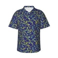 thumbnail image 2 of Picia Uncaria Flower Gentle Cotton Regular Fit Short Sleeve Casual Hawaiian Shirt for Men-XX-Large, 2 of 9