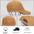 thumbnail image 6 of CoCopeaunt Women Baseball Cap Summer Breathable Full Mesh Baseball Cap Sun Hats Lightweight Outdoor Leisure Hat Adjustable Snapback Cap, 6 of 7