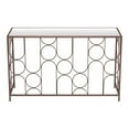 thumbnail image 3 of Convale Console Table Bronze Console Table, Modern Style, Mirror Glass rectangular shape tabletop, MDF, Indoor Living, 3 of 5
