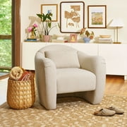Beautiful Barrymore Accent Chair by Drew Barrymore, Cream Shearling