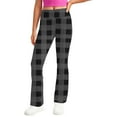 thumbnail image 6 of Odeerbi 2-13 Years Teen Girls Wide Leg Yoga Pants Plaid Workout Dance Athletic Sports Pants Cute Elasticity High Waist Straight Leg Pants, 6 of 9