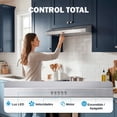thumbnail image 2 of Campana Extractora Cocina Acero Inoxidable Ola Casa 80W 3 Velocidades 300 m³/h Filtro Lavable Luz Integrada, 2 of 7