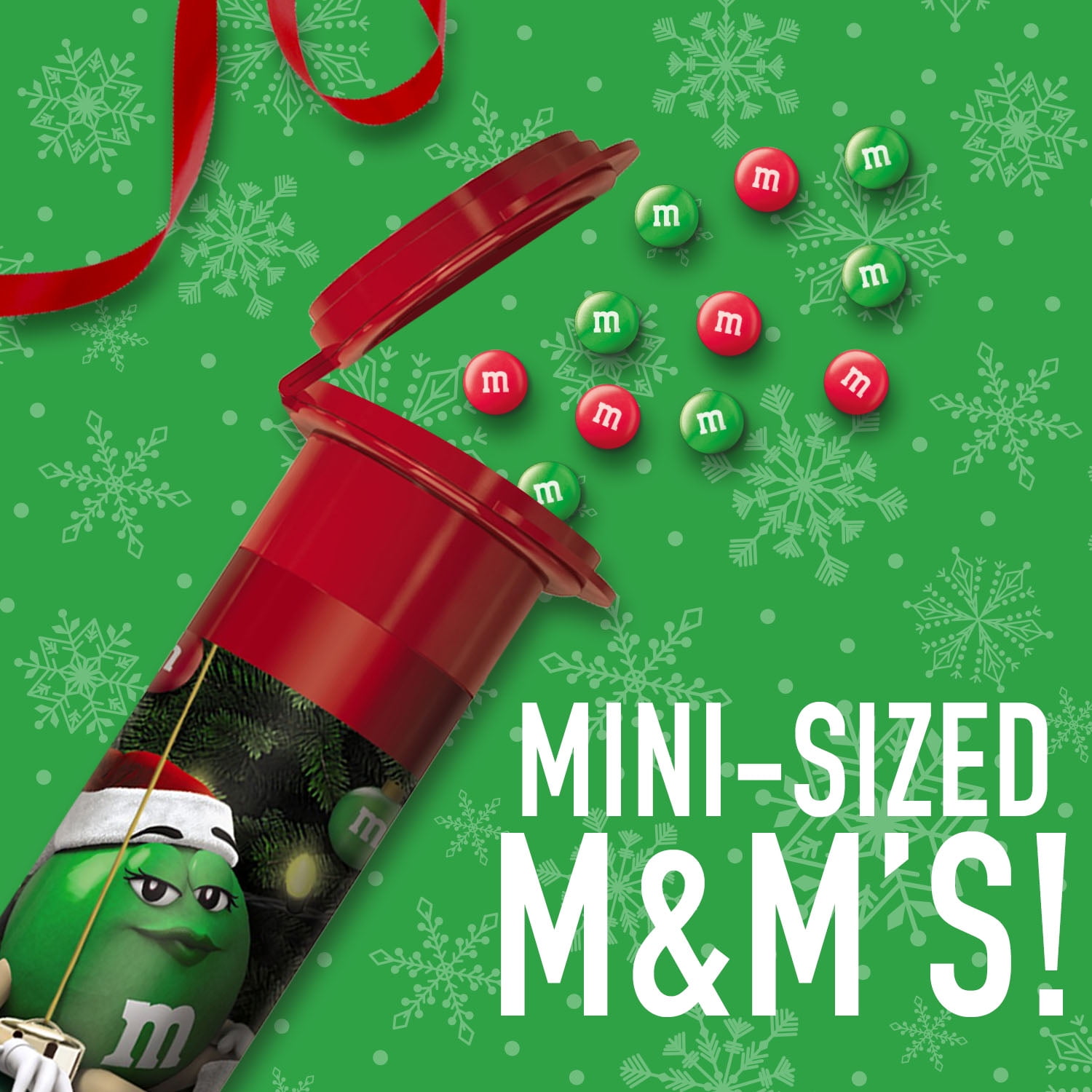 M&M's Minis Milk Chocolate Mega Christmas Tube, 1.77 oz 