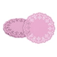 thumbnail image 1 of 50 piezas de servilletas de papel, servilletas de papel de encaje de 3.5 pulgadas, manteles desechables de papel rosa, 1 of 7