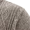 thumbnail image 4 of ZCFZJW Men Casual Knit Cardigan Sweater Full Zip up Henley Long Sleeve Slim Fit Twisted Pullover Sweater Trendy Solid Color Basic Work Shirts Coffee M, 4 of 9