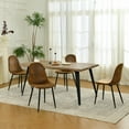 thumbnail image 5 of Homy Casa Modern Stools Set of 4  Home Office Outdoor, Suede Brown, 5 of 6