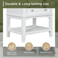 thumbnail image 5 of 24" Bathroom Vanity Without Sink, Base Only, Solid Frame, Bathroom Storage Cabinet with Drawer and Open Shelf, White, 5 of 9