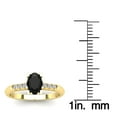 thumbnail image 5 of SuperJeweler 1 Carat Rose Cut Oval Shape Black and White Diamond Ring In 14 Karat Yellow Gold For Women, 5 of 6