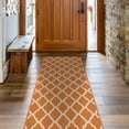 thumbnail image 4 of Ottomanson Non-Slip Hallway Runner Rug 2'2" x 6' Perfect for High Traffic Areas, Orange Trellis, 4 of 8