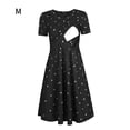 thumbnail image 2 of Sonducket Vestido de mujer Vestido de mamá de punto de manga corta de tela de alimentación de enfermería Prendas para la parte del cuerpo negro M, 2 of 8