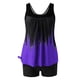 thumbnail image 5 of Modesto Trajes de Baño para las Mujeres Multicolor Gradiente Impresión de Espalda Recorte, Pantalones Cortos de Cintura Alta Y Sling Top para la Playa, la Piscina Y las Vacaciones, 5 of 6