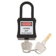 thumbnail image 2 of Xingzhi PL38-KD 38 mm PVC Curved Safety Padlock Lockout Black 90x40x19 mm 1Set, 2 of 6