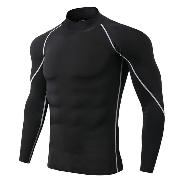 Camiseta ajustada de entrenamiento para correr para hombre, blusa de traje de Fitness de secado rápido de manga larga para deportes al aire libre Pompotops oipoqjl53006
