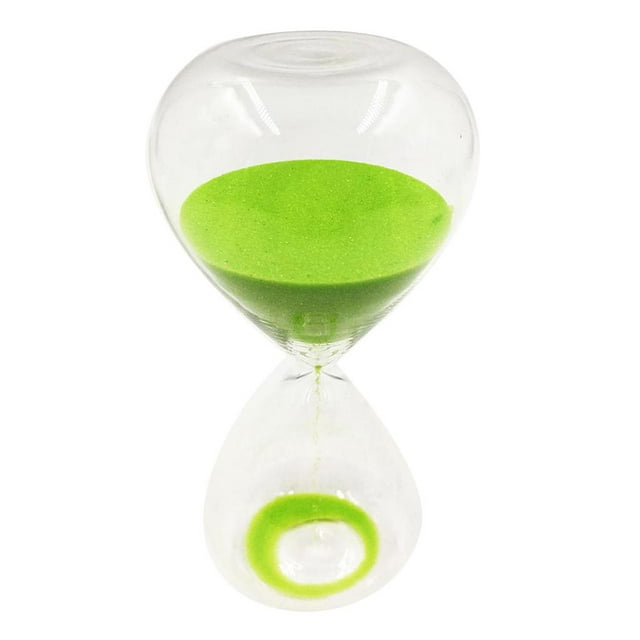 GUOOL 15 Minutes Sandglass Hourglass Sand Clock Timers Desktop Clock Light Green
