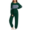 thumbnail image 3 of UVN Tracksuit for Women Colorblock Striped Sweatsuit Casual 2 Piece Sweatshirts Sweatpants Jogger Set Outfits, 3 of 10