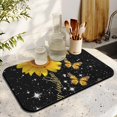 thumbnail image 3 of Washable Rubber Sunflower Cute Floral Dish Drying Mats for Kitchen Counter Home Large Coffee Bar Pad Accessories and Decor for Utensils Stemware 19.5''x12'', 3 of 7