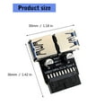 thumbnail image 5 of BQBQERT USB3.0 Adapter C Type for Computer Motherboards 19/20PIN to 2 Port USB A Female Port Connection, 5 of 8