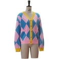 thumbnail image 2 of Anime Pink Cardigan Coat Unisex Sweater Jacket Knit Coat, 2 of 7