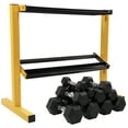 thumbnail image 7 of BalanceFrom Rubber Encased Hex Dumbbells, 150lbs Set w Rack, 7 of 7